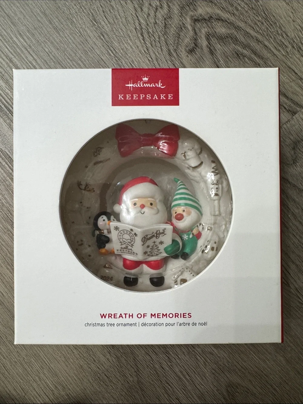 Hallmark Keepsake Santa, Elf & Penguin Wreath of Memories Ornament